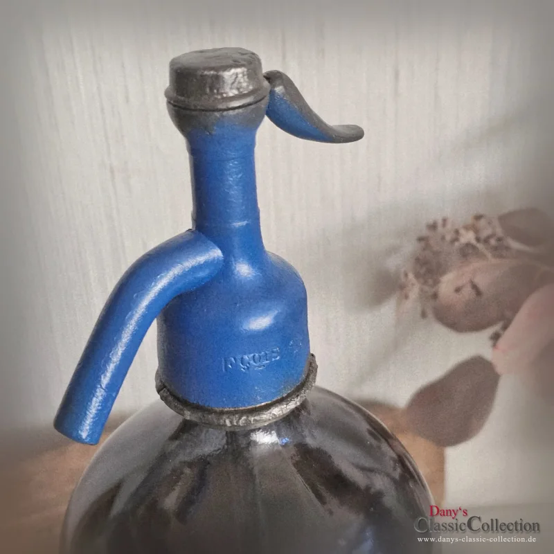 RARITÄT aus SPANIEN Soda Siphon St. Georg Sodaflasche Licor S. Jordi Schutzpatron Seltzer Flasche Industrial Home Loft Design Vintage Interior