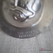 Ei mit Eichhörnchen Schokoladenform Metall Gießform Seulders Brüssel Belgien seltenes Sammlerstück Vintage Geschenk Frühling