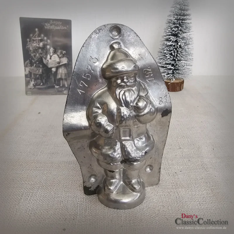 Anton Reiche Nikolaus Schokoladenform 12 cm Santa Claus Metall Form Gießform Weihnachten Sammlerstück
