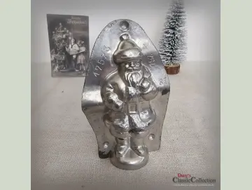 Anton Reiche Nikolaus Schokoladenform 12 cm Santa Claus Metall Form Gießform Weihnachten Sammlerstück