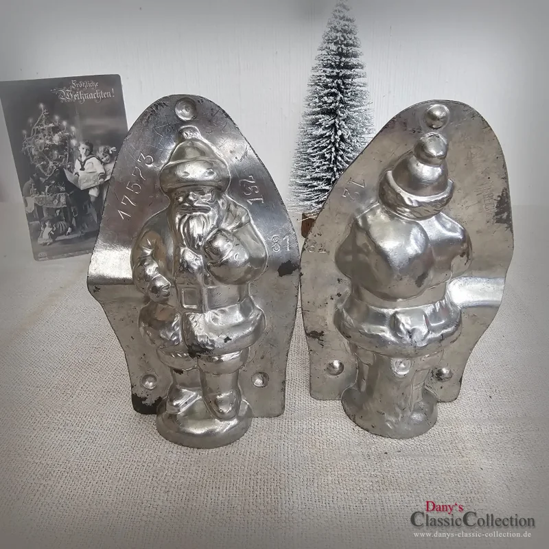 Anton Reiche Nikolaus Schokoladenform 12 cm Santa Claus Metall Form Gießform Weihnachten Sammlerstück