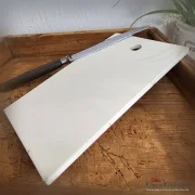 alte Schneidebrettchen Keramik altweiß Frühstücksbrett Porzellanbrett Zwiebel Brettchen Vintage Landhaus Küche