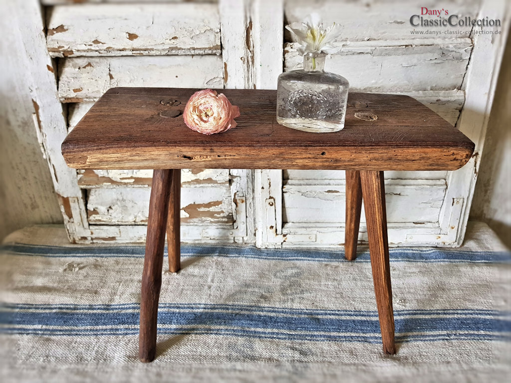 Antique Wooden Stool Step Stool Vintage Chic Fixer Upper